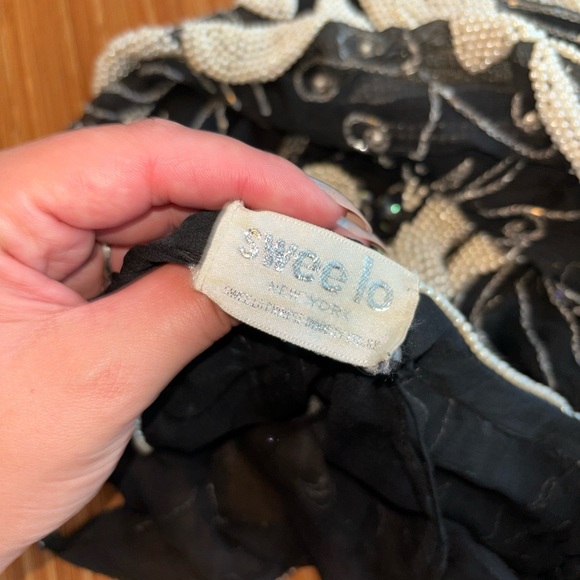 Vintage beaded and sequined silk gown maxi dress - Picture 6 of 10